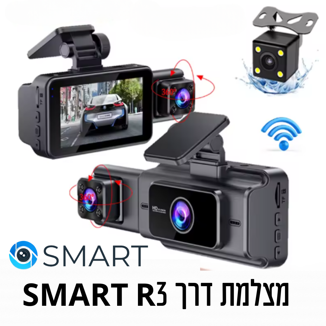 מצלמה עם 3 עדשות למוניות